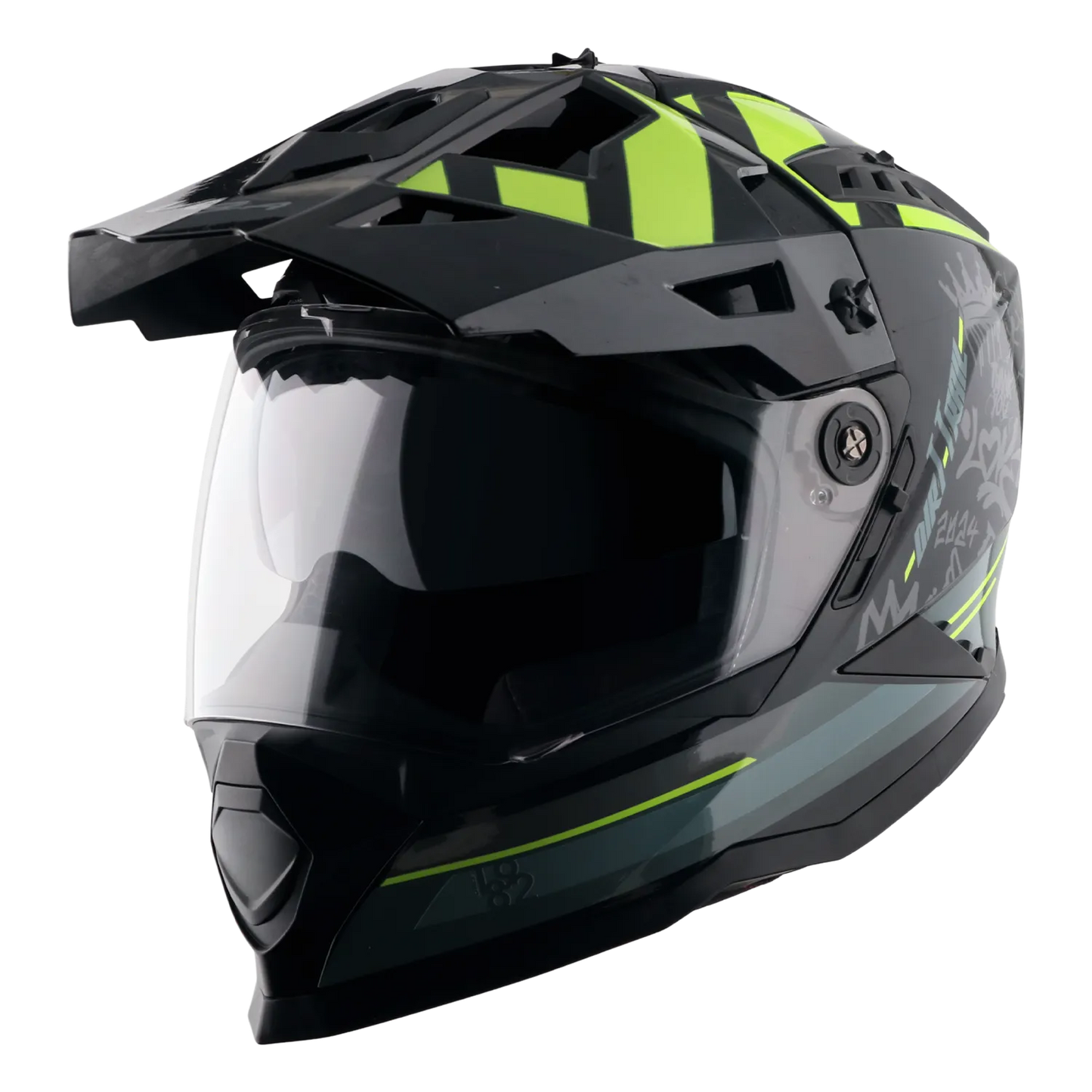 Vega Dirt Trail Black Neon Yellow Off Road Helmet