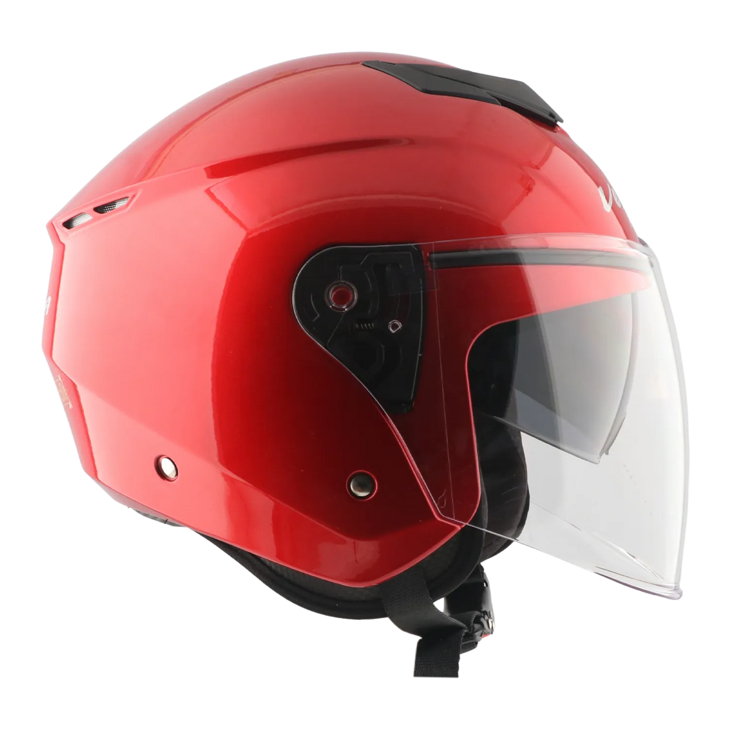 Vega Punch Solid Cherry Red Half Face Helmet