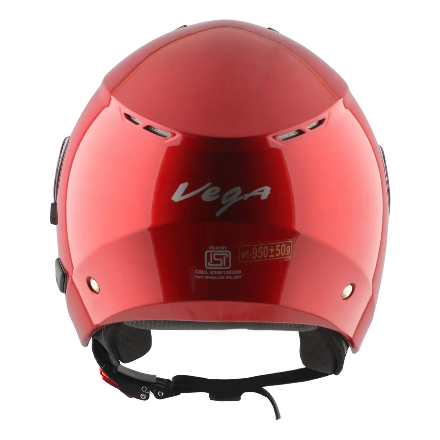 Vega Punch Solid Cherry Red Half Face Helmet
