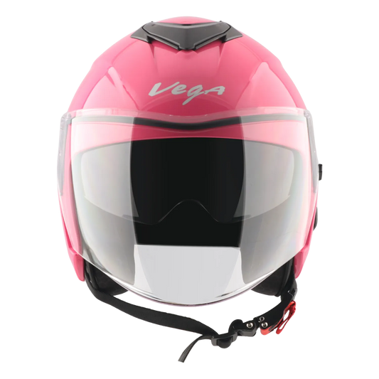 Vega Punch Solid Pink Half Face Helmet