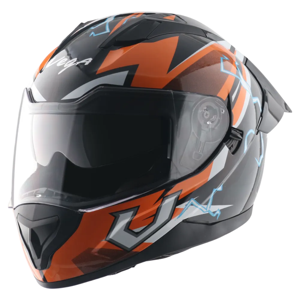 Vega Rapid Dx Flash Black Orange Full face Helmet