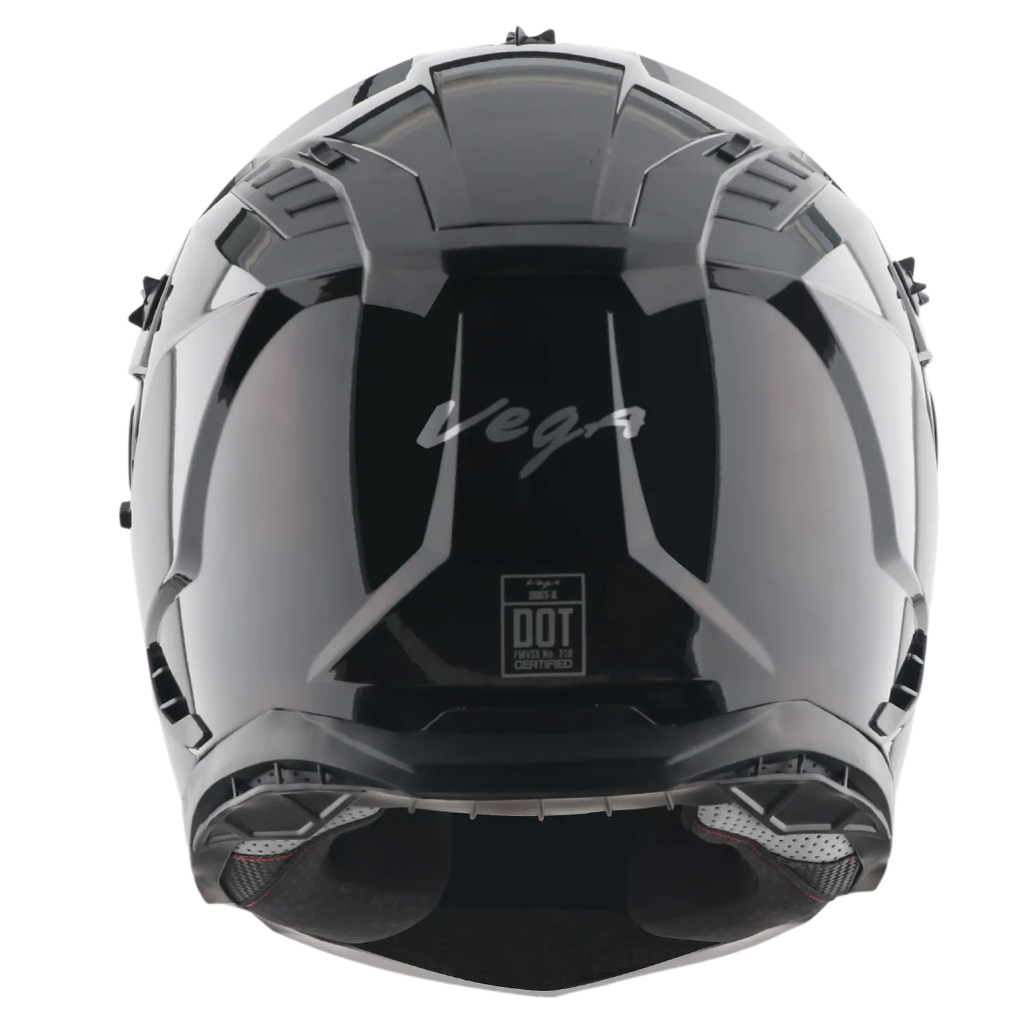 VEGA Slide Dx Solid Black Dull Full Face Helmet