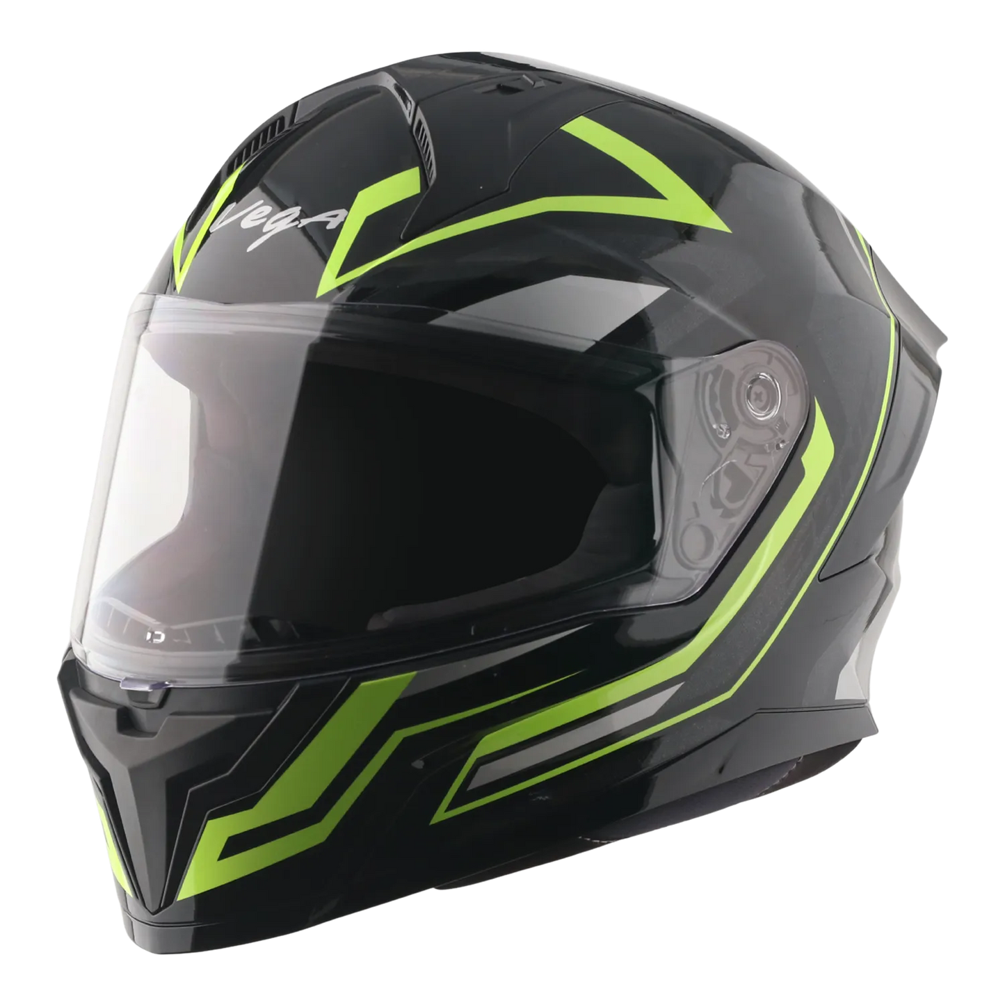 Vega Sonic Dx Shadow Black Neon Yellow Full Face Helmet