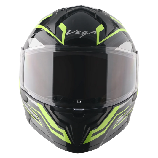 Vega Sonic Dx Shadow Black Neon Yellow Full Face Helmet