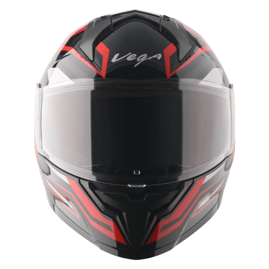 Vega Sonic Dx Shadow Black Red Full Face Helmet