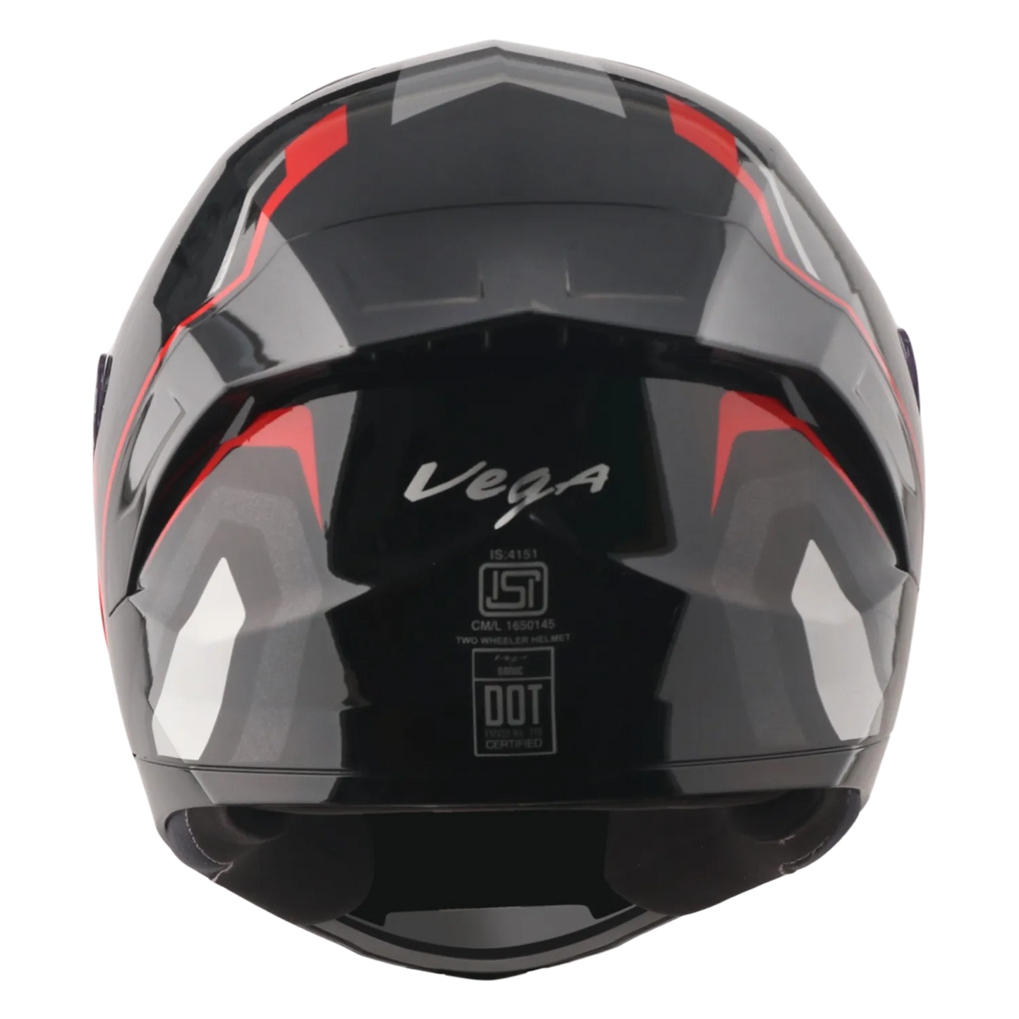 Vega Sonic Dx Shadow Black Red Full Face Helmet