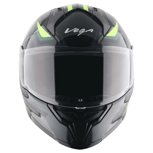 Vega Sonic Dx Trigger Black Neon Yellow Full Face Helmet