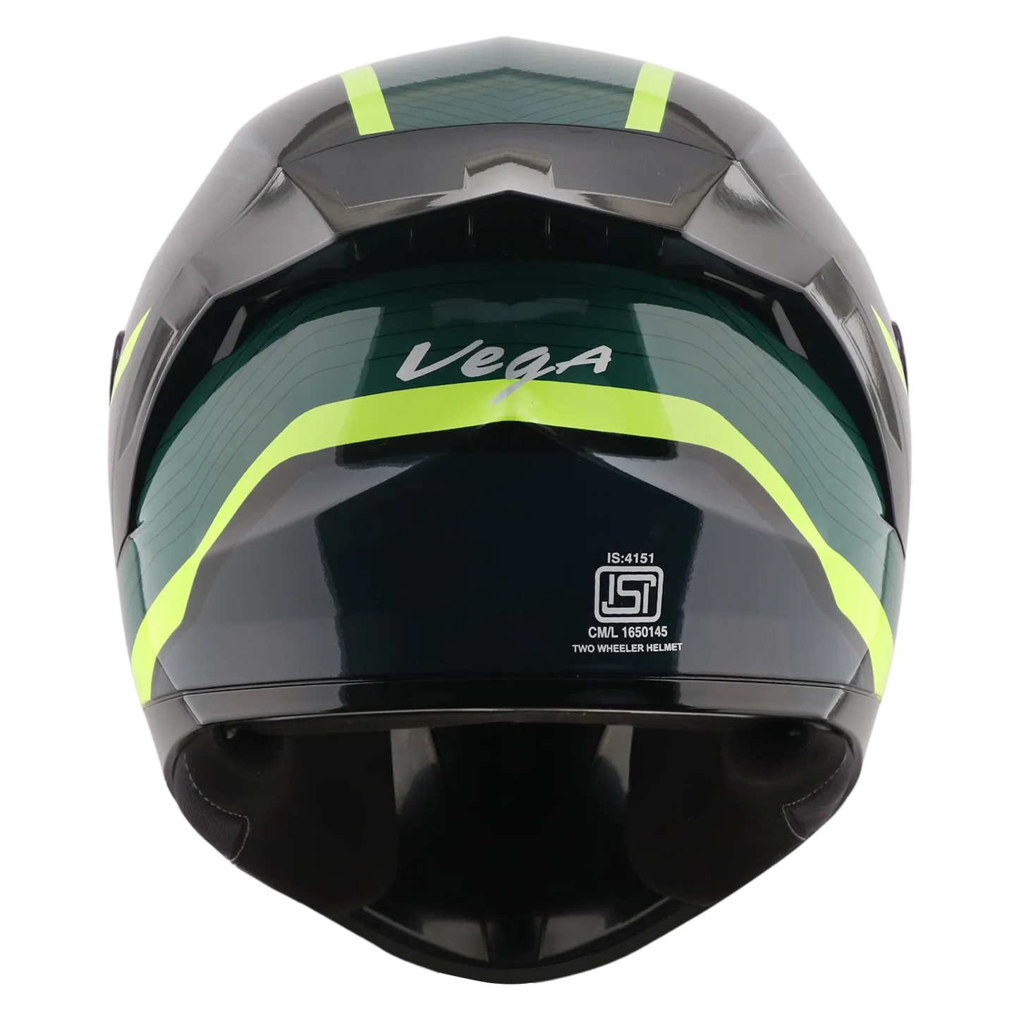 Vega Sonic Dx Trigger Black Neon Yellow Full Face Helmet