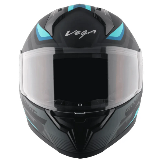 Vega Sonic Dx Trigger Dull Black Blue Full Face Helmet