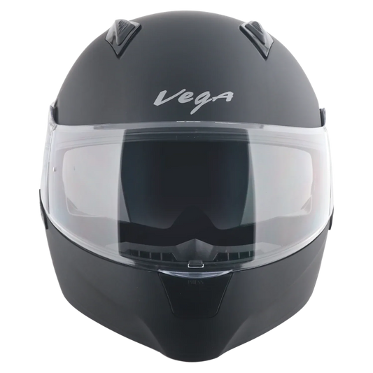 Vega Spike Dull Black Flip Up Helmet