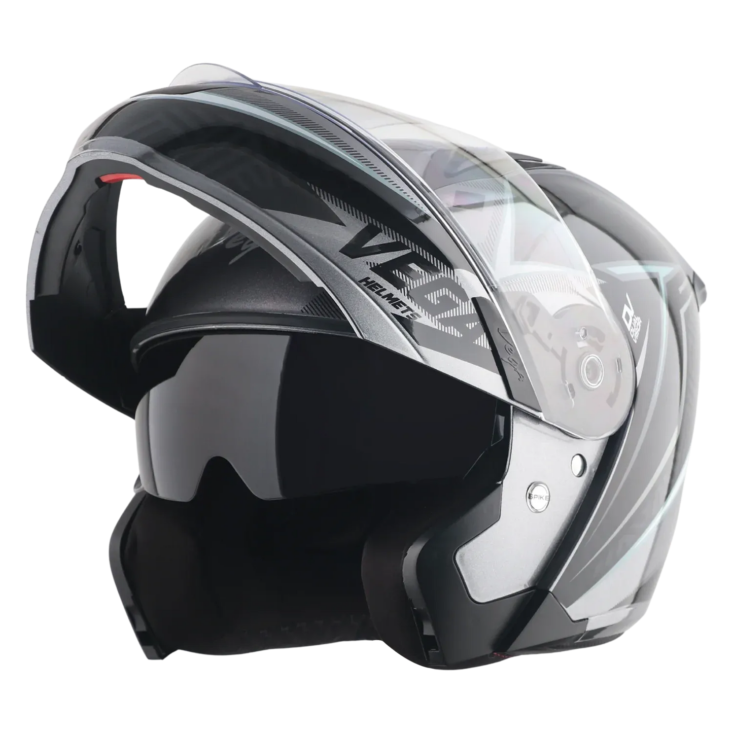 Vega Spike Timeless Gray Black Full Face Helmet