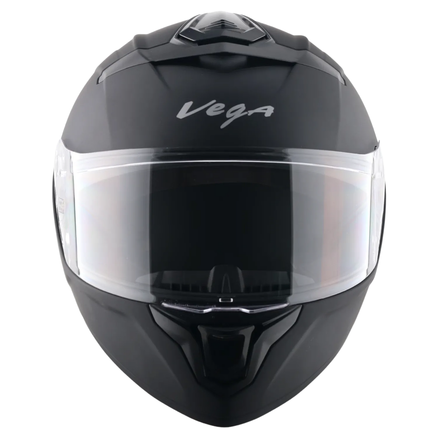 Vega Turbo Solid Dull Black Full Face Helmet