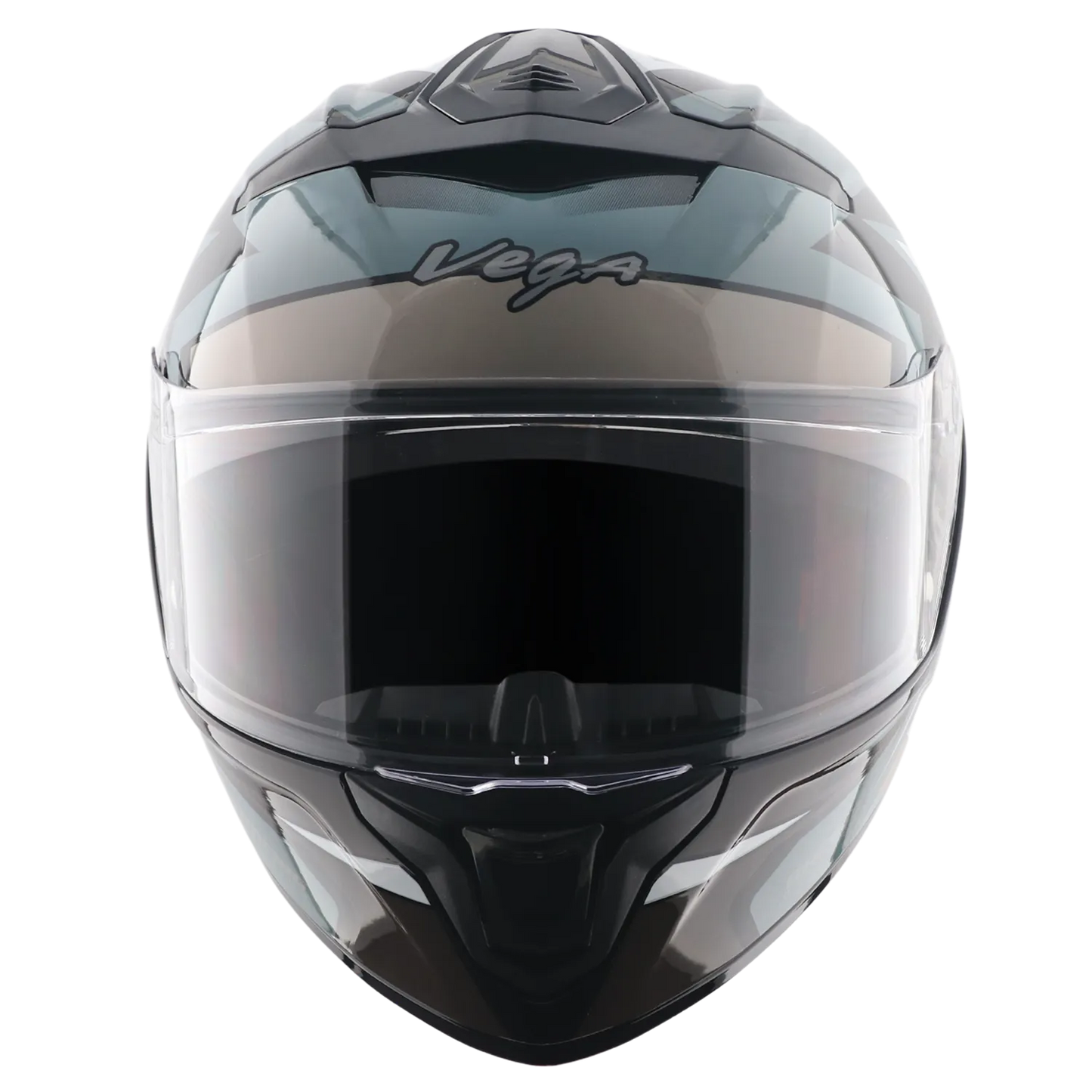 Vega Turbo Flex Black White Full Face Helmet