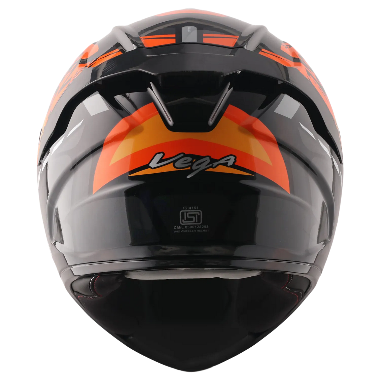 Vega Turbo Squad Black Orange Full Face Helmet