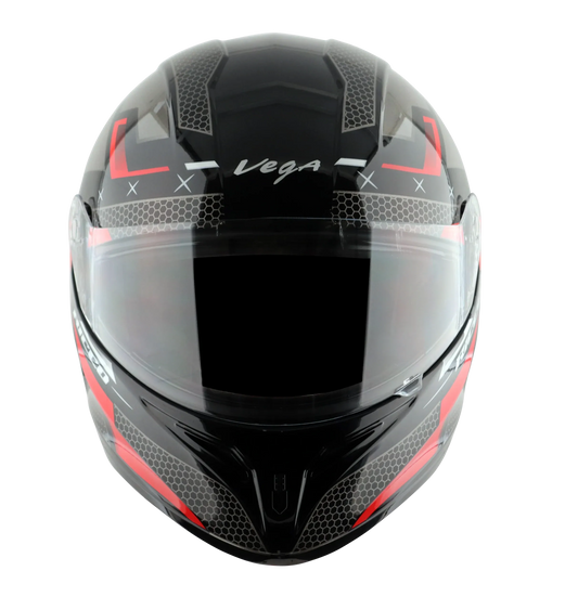 Vega Voyager Dx Riccoo Dull Black Red Full Face Helmet