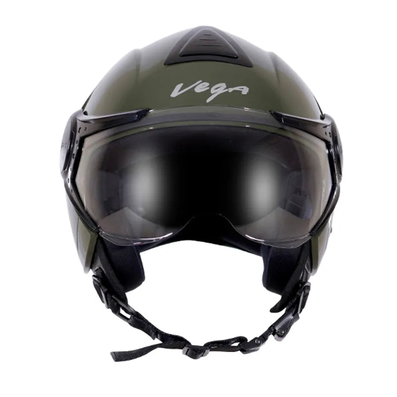 VEGA Verve Army Green Half Face Helmet