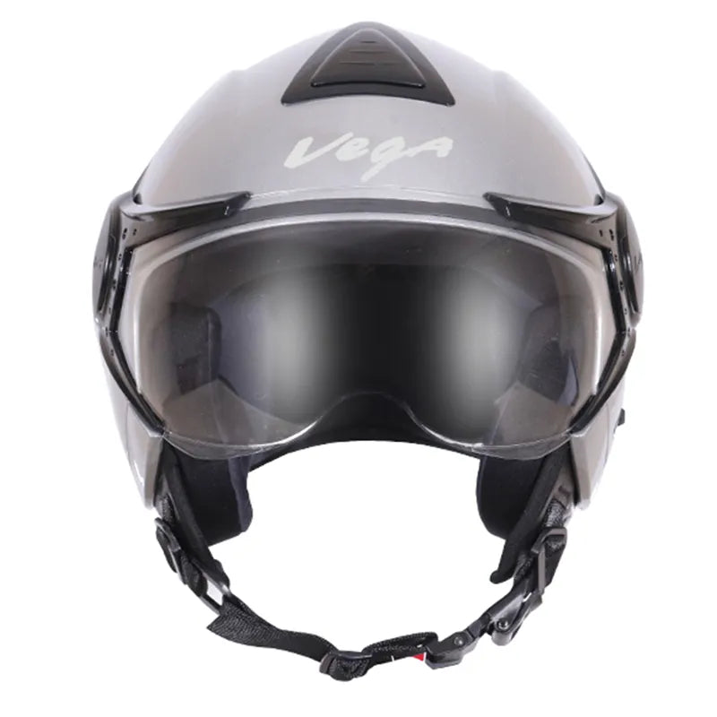 VEGA Verve Silver Half Face Helmet