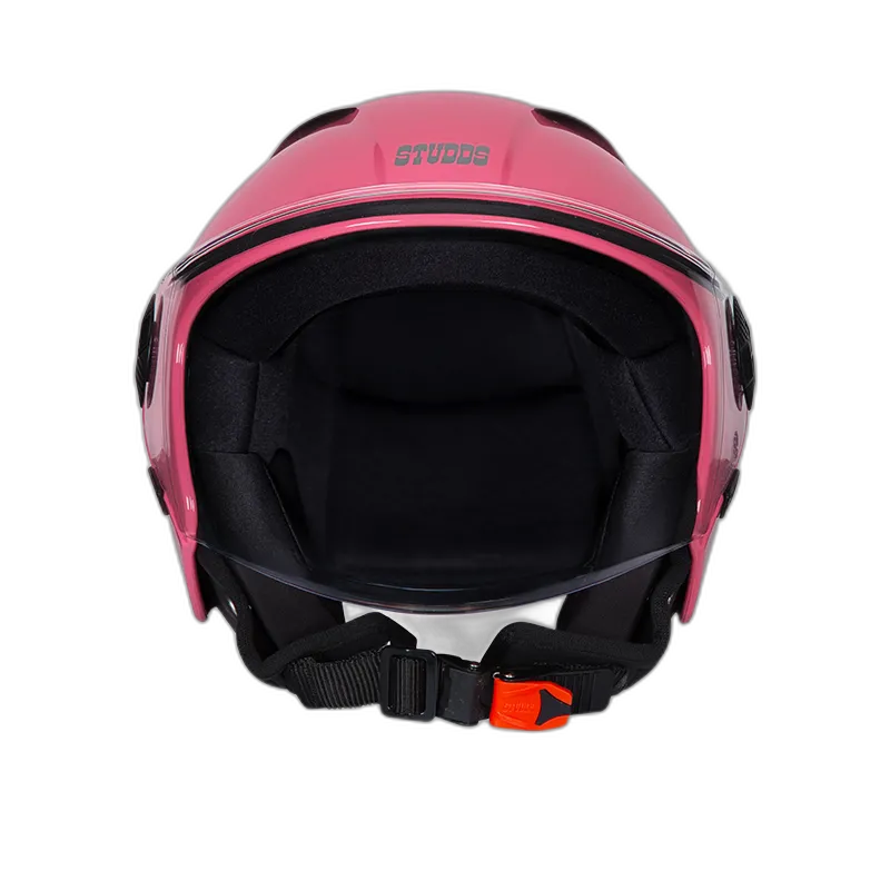 STUDDS Vogue Baby Pink Half Face Helmet