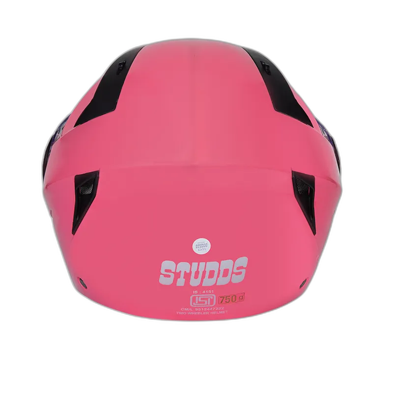 STUDDS Vogue Baby Pink Half Face Helmet