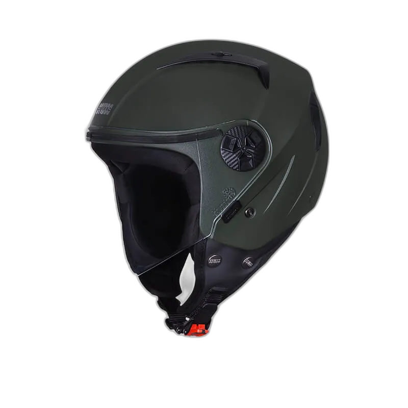 STUDDS Vogue Eco Military Green Half Face Helmet