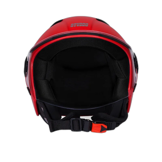 STUDDS Vogue Eco Red Half Face Helmet
