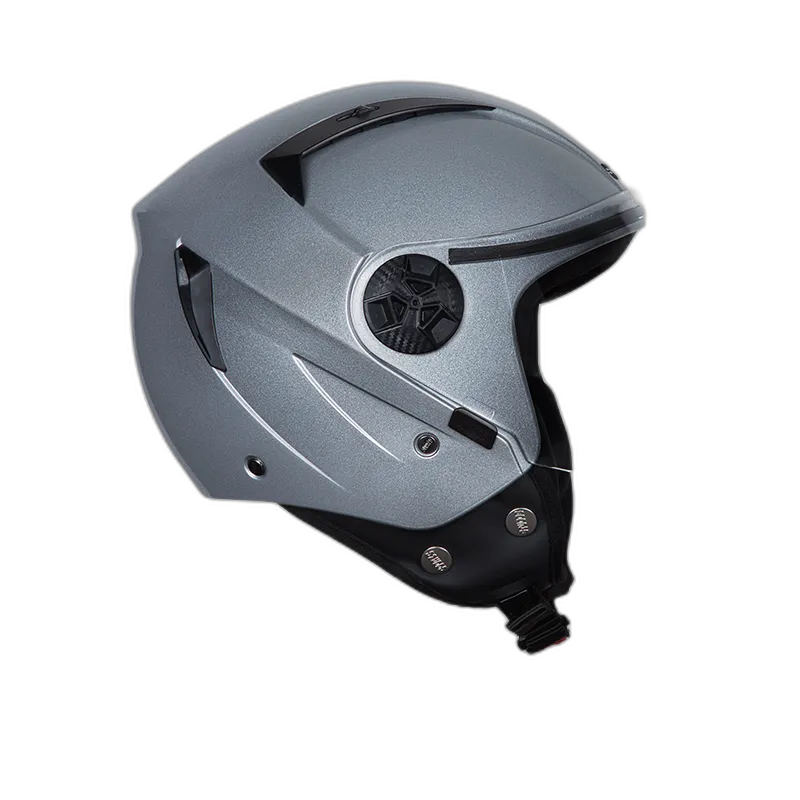 STUDDS Vogue Sliver Grey Half Face Helmet