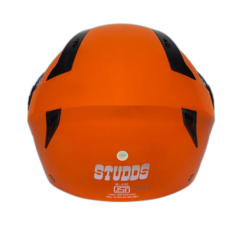 STUDDS Vogue V Orange Half Face Helmet