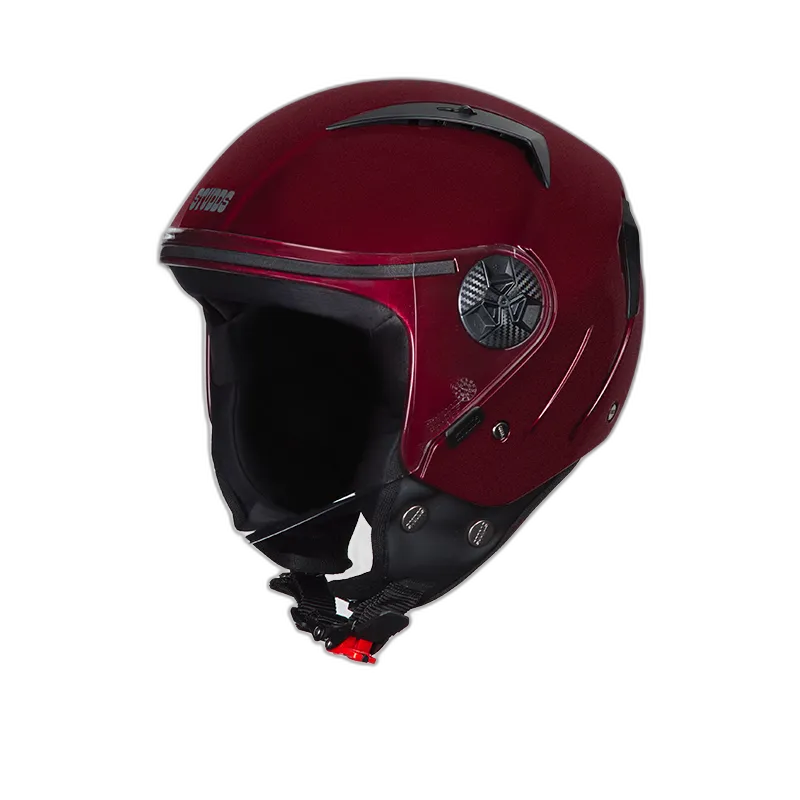 STUDDS Vogue Wine Red Half Face Helmet