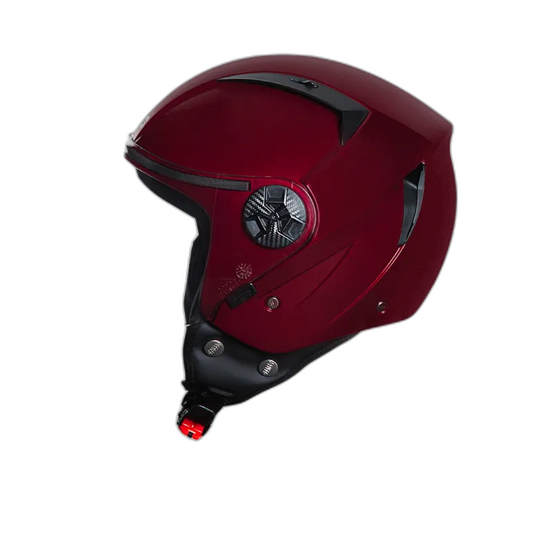 STUDDS Vogue Wine Red Half Face Helmet
