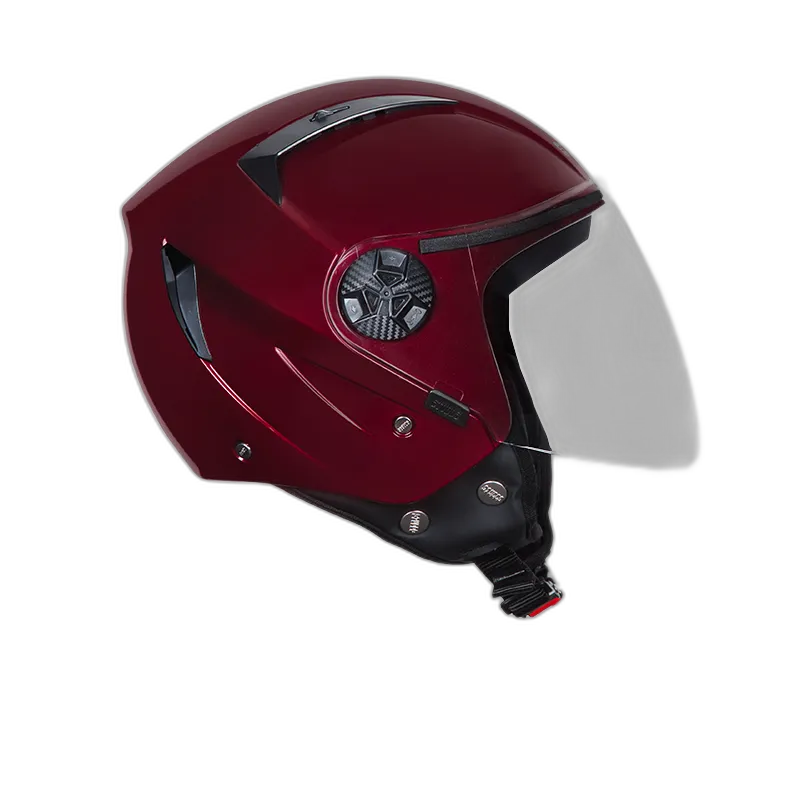 STUDDS Vogue Wine Red Half Face Helmet