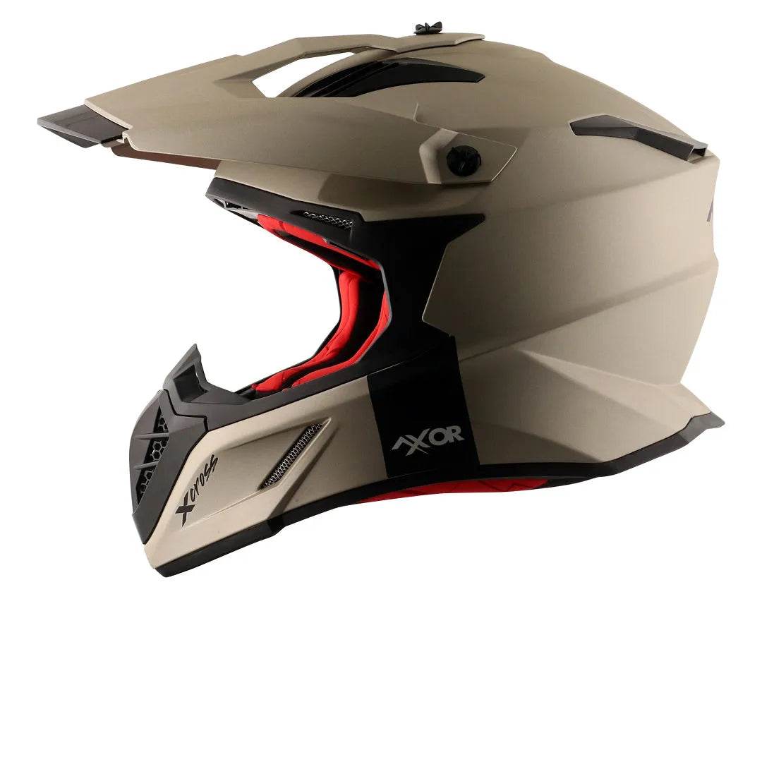 AXOR X Cross Dual Visor Sc Nickel Red Off Road Helmet