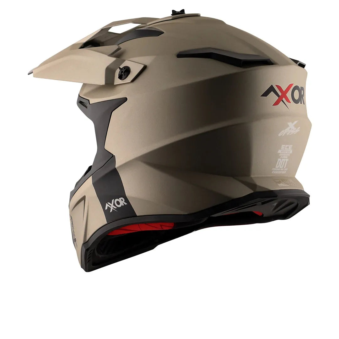 AXOR X Cross Dual Visor Sc Nickel Red Off Road Helmet
