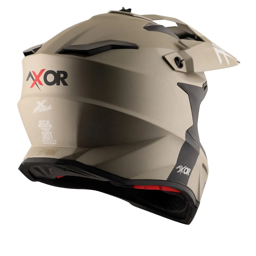 AXOR X Cross Dual Visor Sc Nickel Red Off Road Helmet