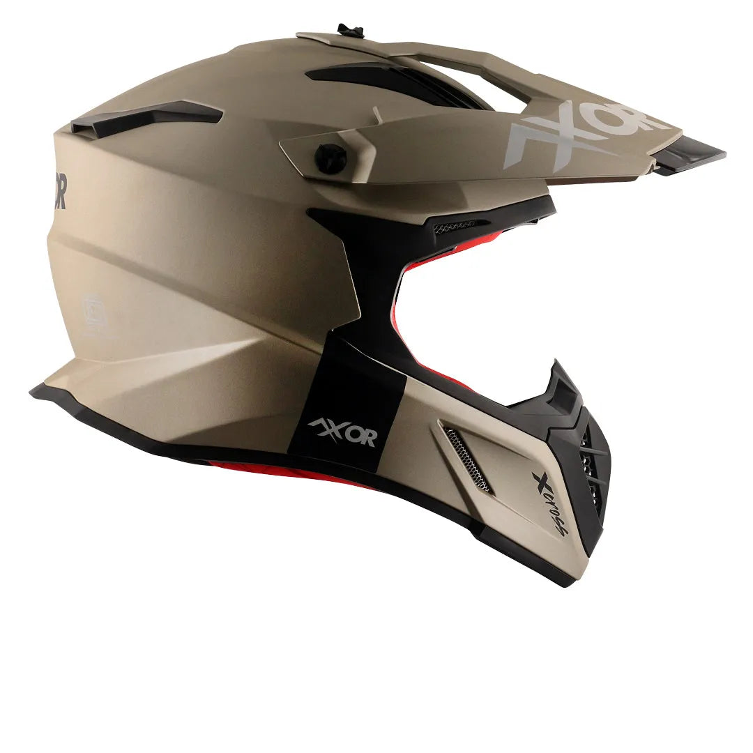 AXOR X Cross Dual Visor Sc Nickel Red Off Road Helmet