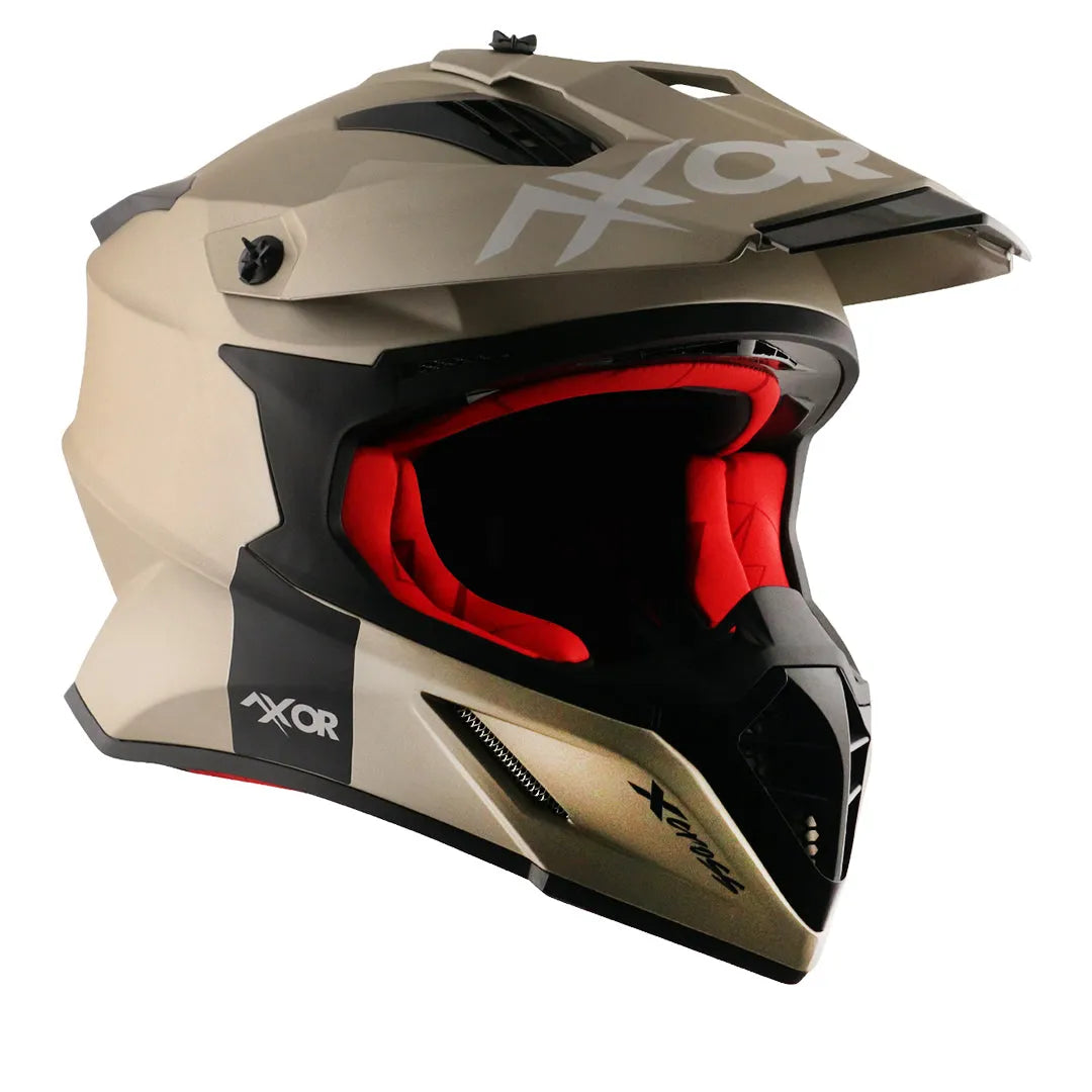 AXOR X Cross Dual Visor Sc Nickel Red Off Road Helmet