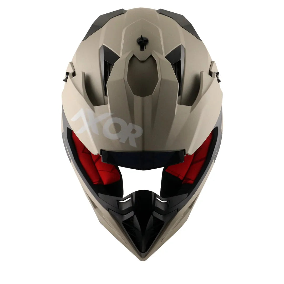 AXOR X Cross Dual Visor Sc Nickel Red Off Road Helmet