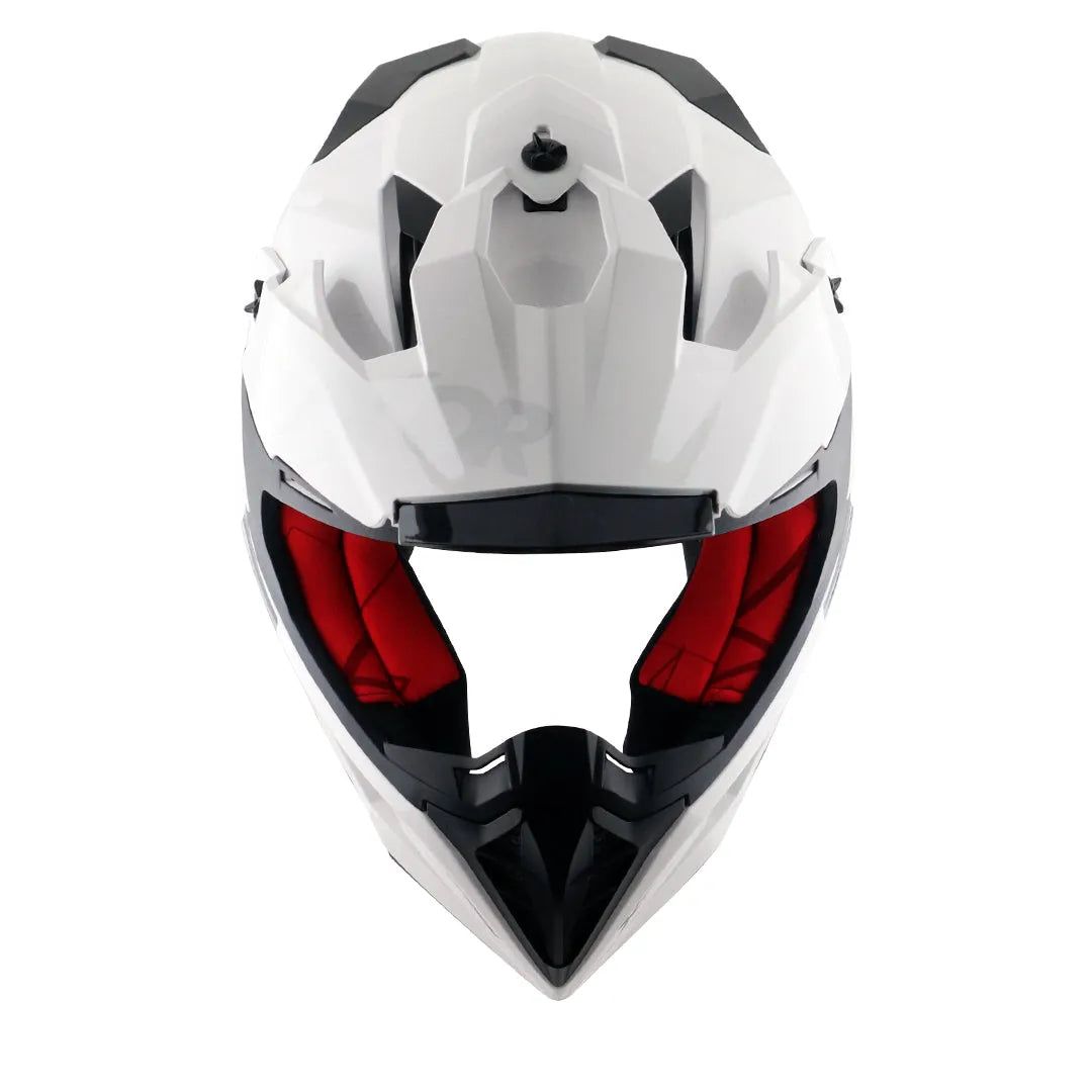 AXOR X Cross Dual Visor Sc White Red Off Road Helmet