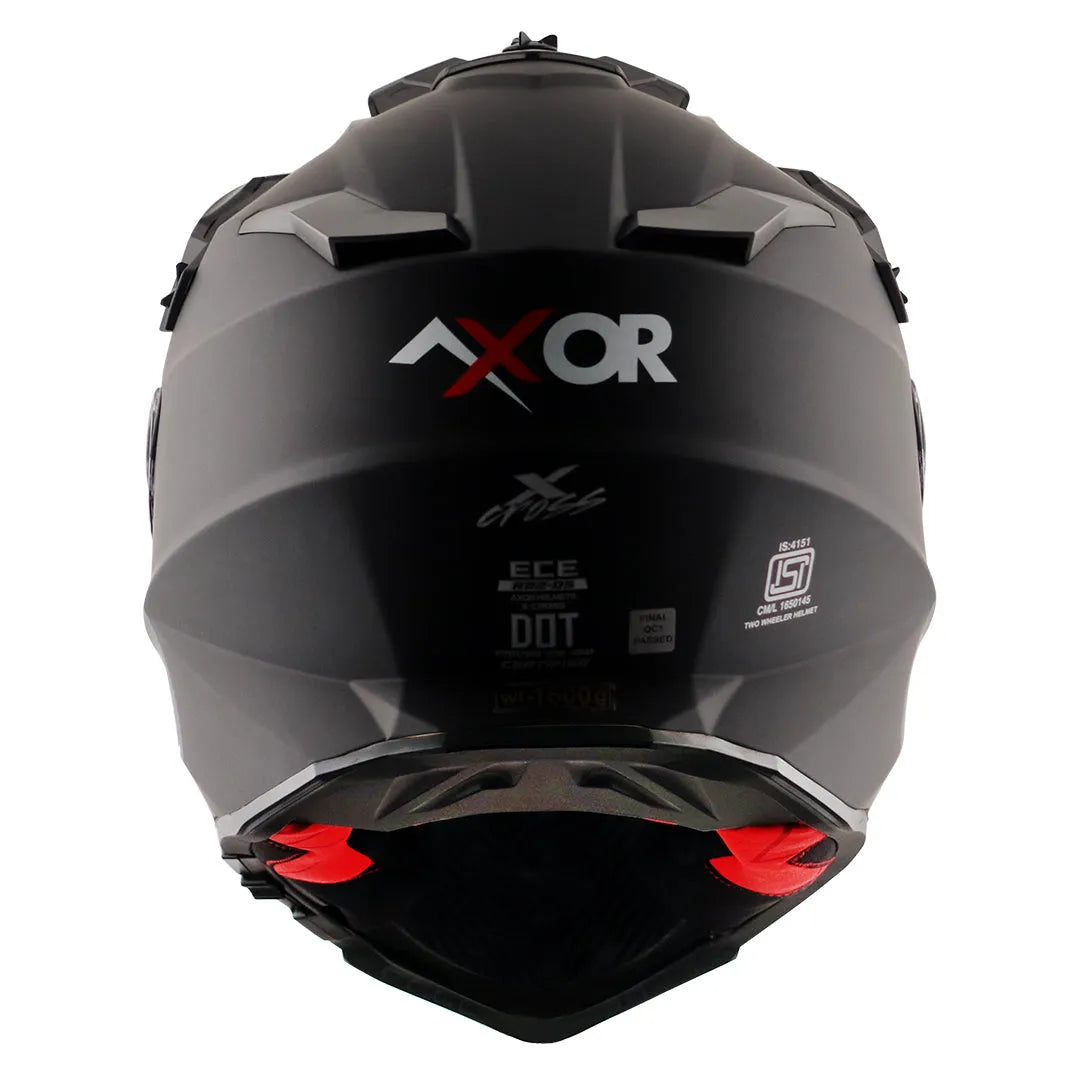 AXOR X Cross Dull Black Red Off Road Helmet