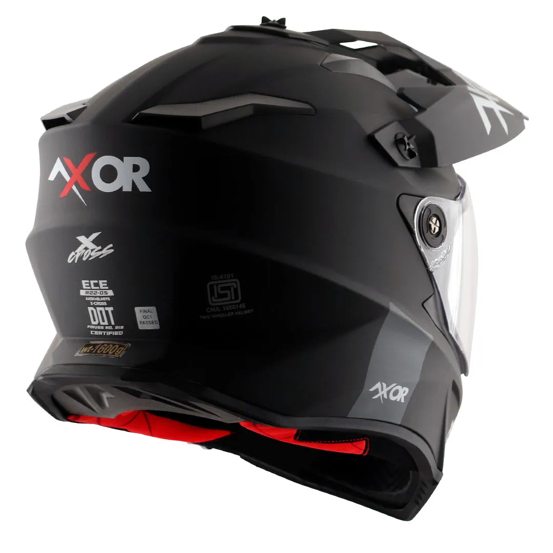 AXOR X Cross Dull Black Red Off Road Helmet