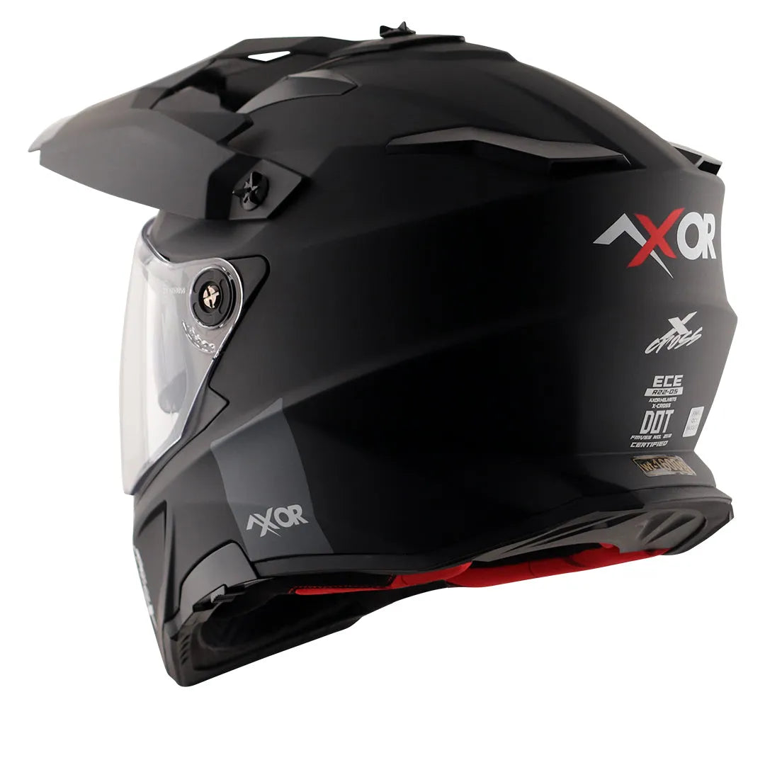 AXOR X Cross Dull Black Red Off Road Helmet