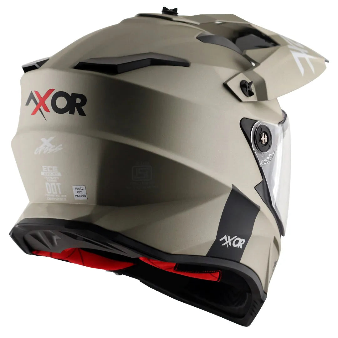 AXOR X Cross Nickel Red Off Road Helmet