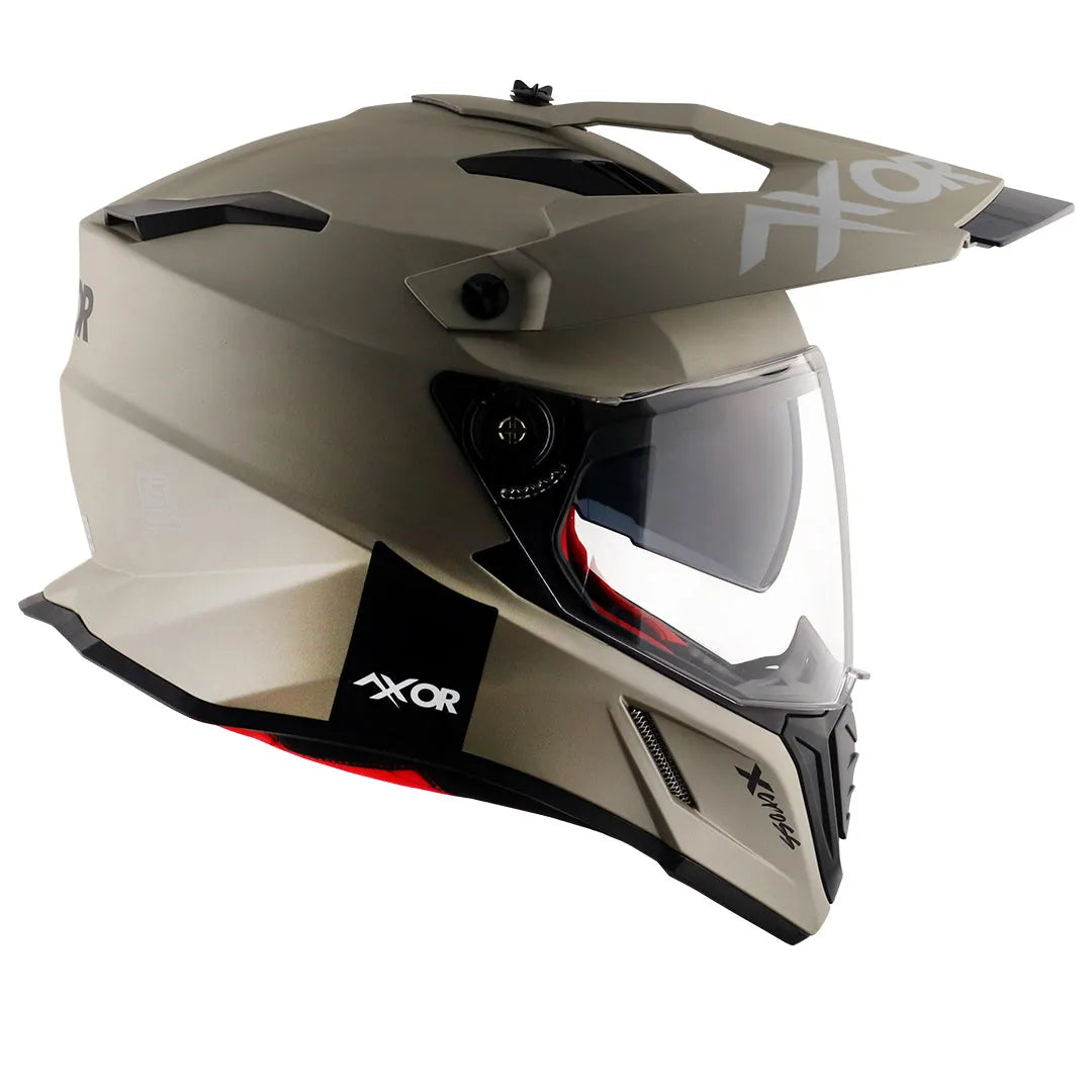 AXOR X Cross Nickel Red Off Road Helmet