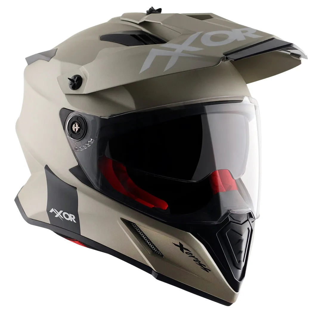 AXOR X Cross Nickel Red Off Road Helmet
