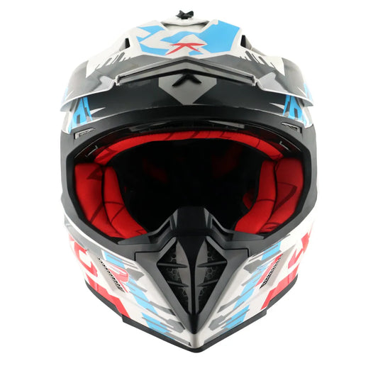 AXOR X Cross X1 White Red Off Road Helmet
