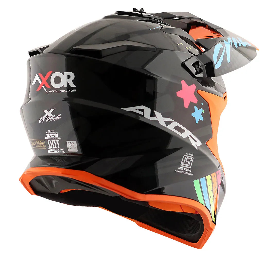 AXOR X Cross X2 Black Grey Off Road Helmet