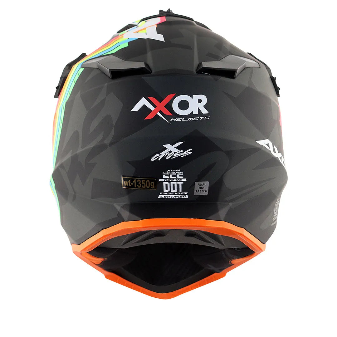 AXOR X Cross X2 Dull Black Grey Off Road Helmet