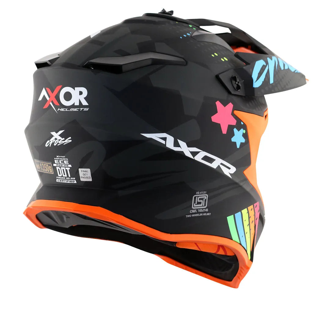 AXOR X Cross X2 Dull Black Grey Off Road Helmet
