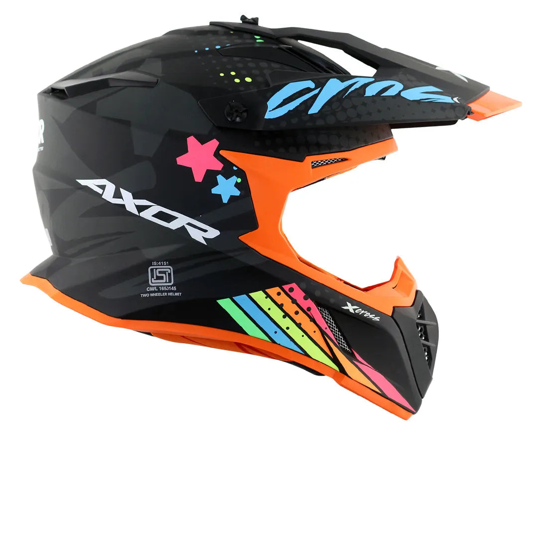AXOR X Cross X2 Dull Black Grey Off Road Helmet