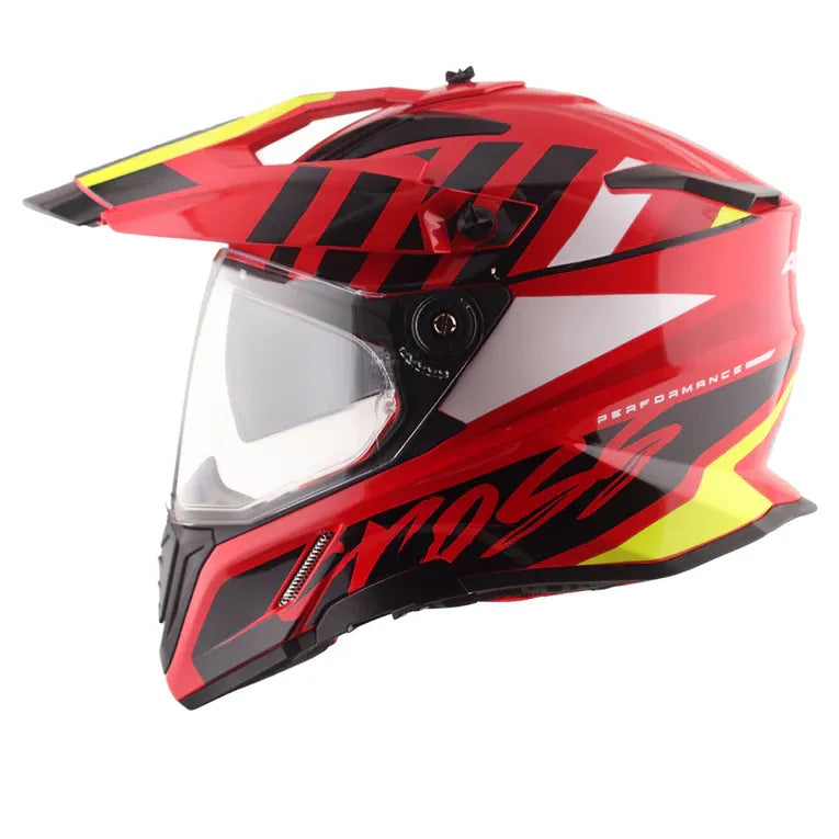 AXOR X Cross Dual Visor Orbit Red Black Full Face Helmet