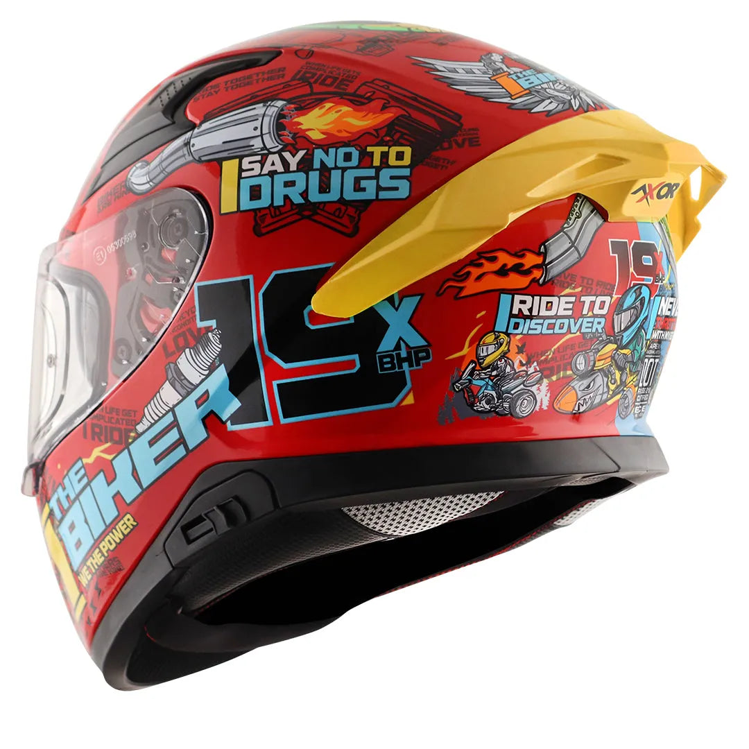 AXOR Xbhp Thenineteen Blue Red Full Face Helmet